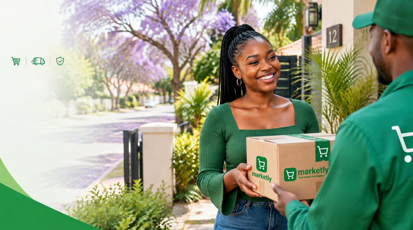 Customer receiving a Marketly parcel in Harare