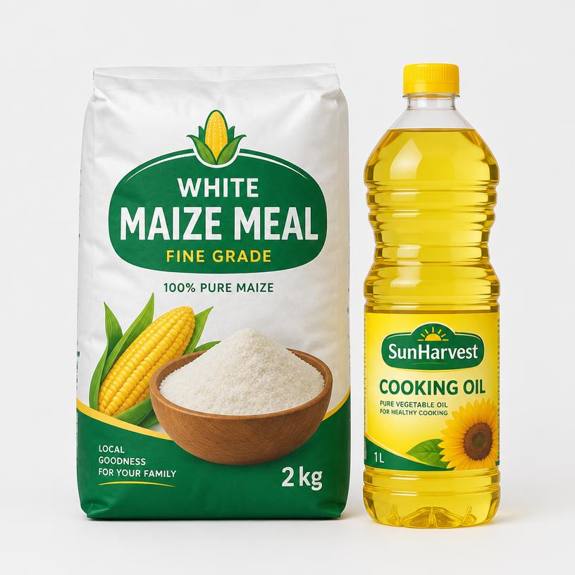 Maize Meal 2kg + Cooking Oil 1L